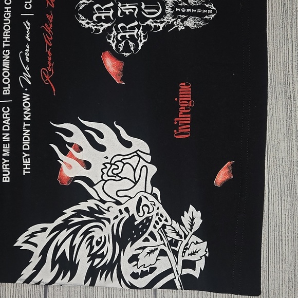 Civil Regime x Darc Sport Men's Roses from Concrete T-Shirt Size S NWOT - Picture 8 of 12